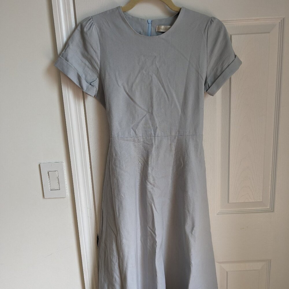 Grace & Chili light blue midi dress below knees. Size S